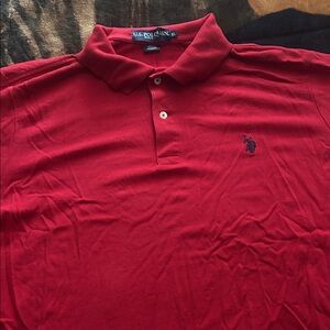 U.S. Polo Assn. Men's Polo Shirt in Bold Red